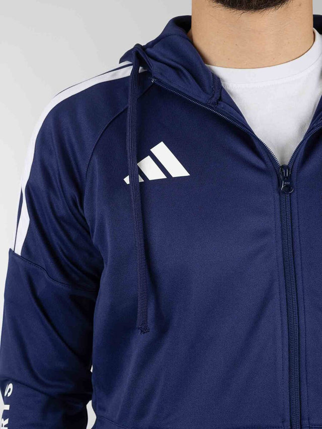 Kurtka treningowa Adidas Community Sports – Ciemnoniebieska/Biała