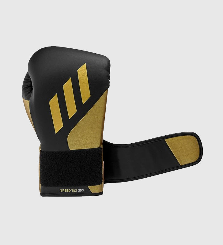 Adidas (Kick)Bokshandschoenen Speed TILT 350V Pro - Zwart/Goud - (Kick)Bokshandschoenen