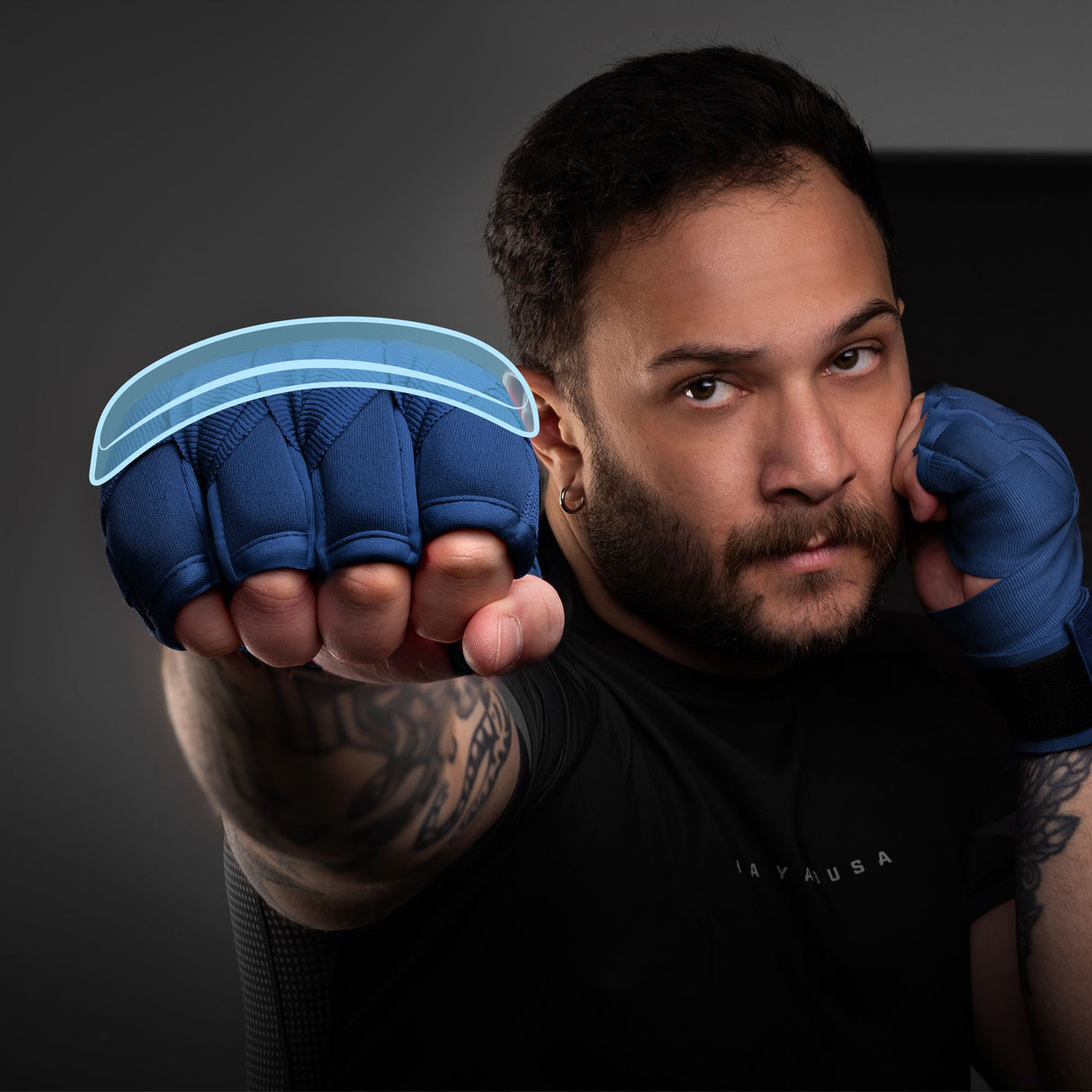 Hayabusa Handwraps Knuckle Guard - Blauw