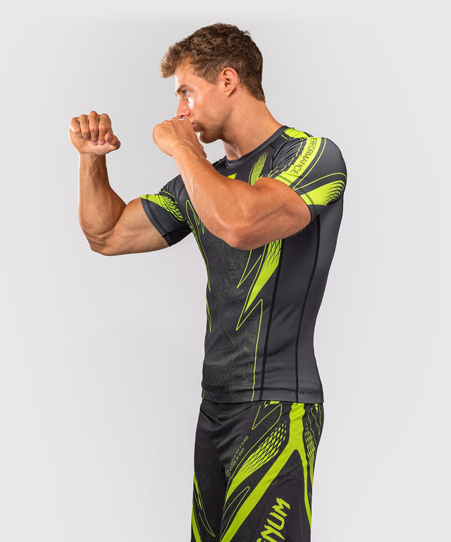 Venum Rashguard Amazonia Reborn Korte Mouwen - Zwart/Groen