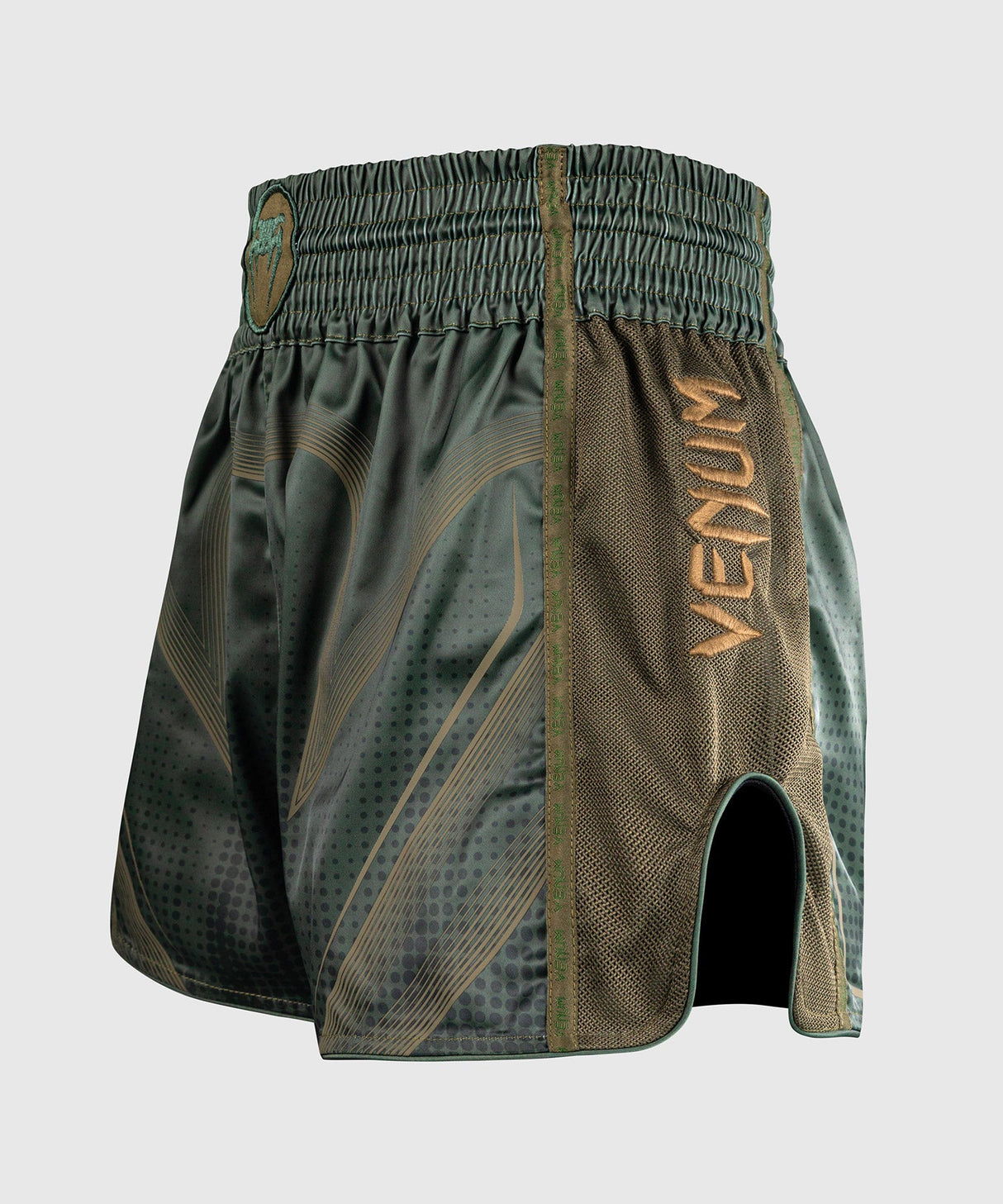 Venum Muay Thai Shorts Stealth - Kaki/Donkergroen