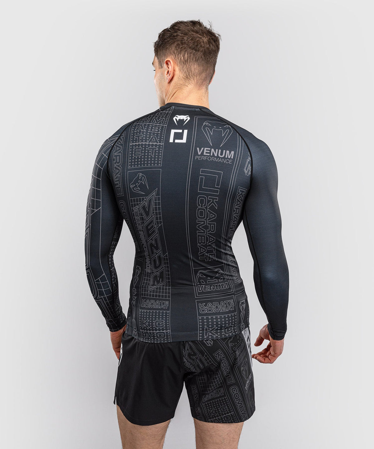 Venum Rashguard Karate Combat - Zwart/Grijs