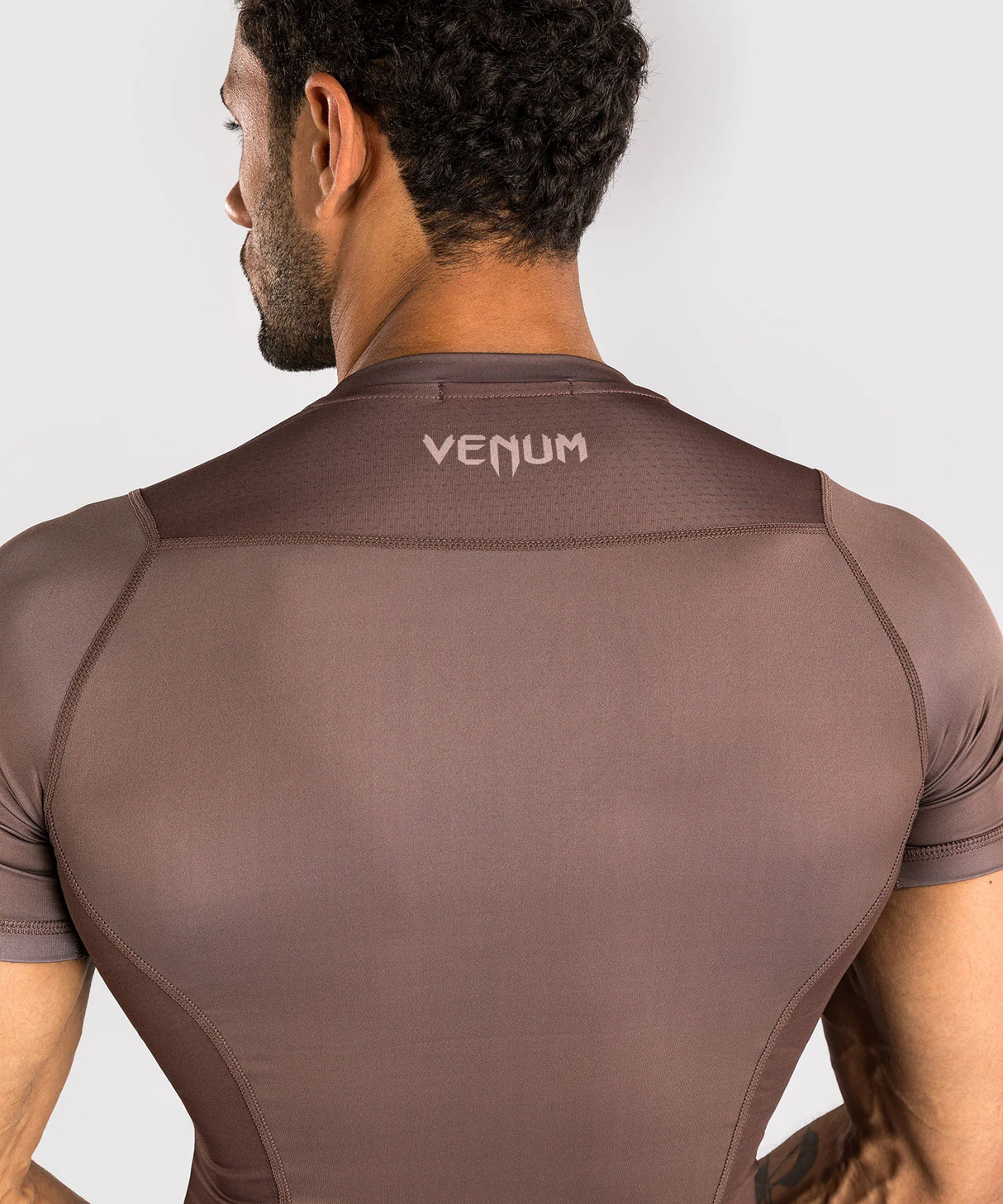 Venum No Gi Rashguard Korte Mouwen - Bruin