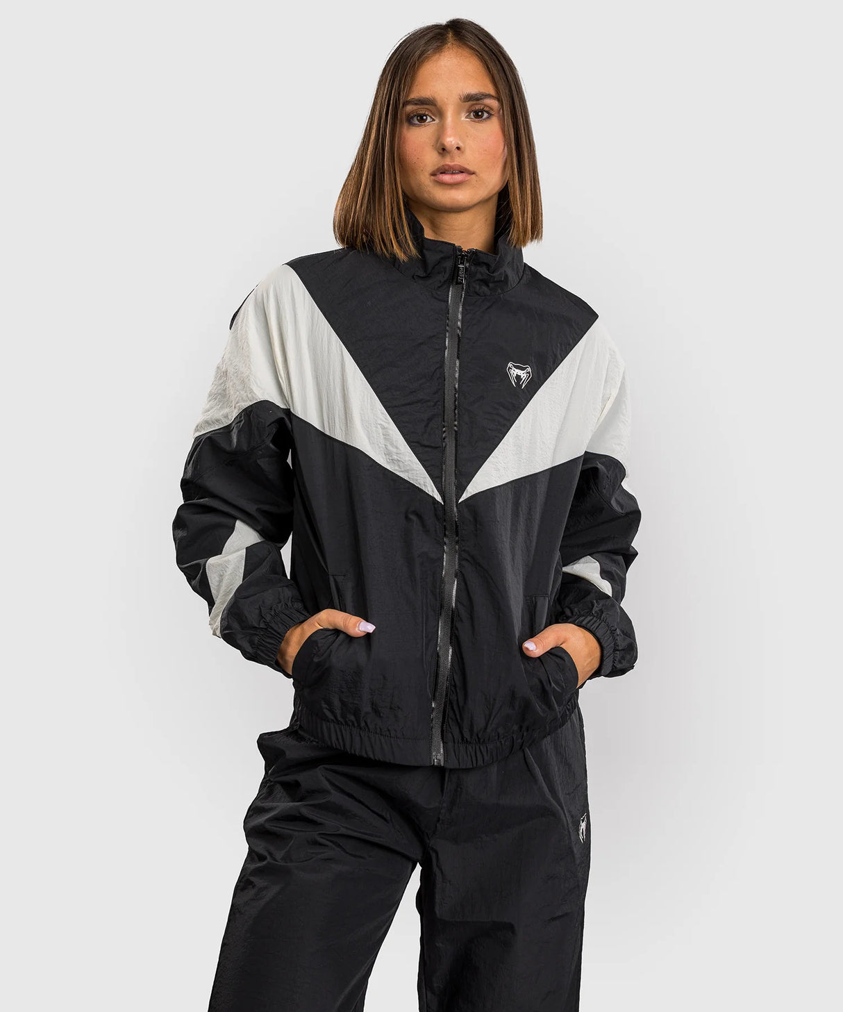 Venum Damen-Trainingsjacke Vectra – Schwarz/Weiß
