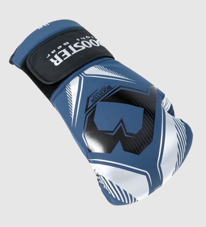 Booster (Kick)Bokshandschoenen Bangkok - Blauw/Zilver/Zwart - (Kick)Bokshandschoenen