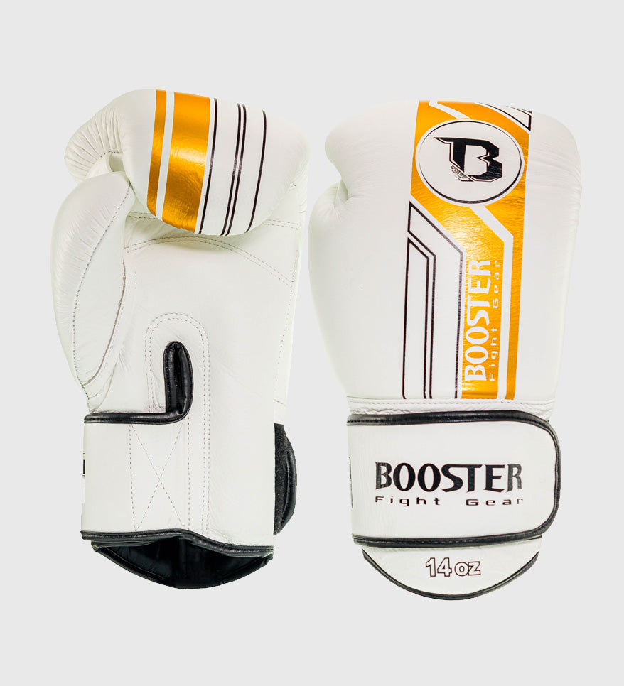 Booster (Kick)Bokshandschoenen - Wit/Goud - (Kick)Bokshandschoenen