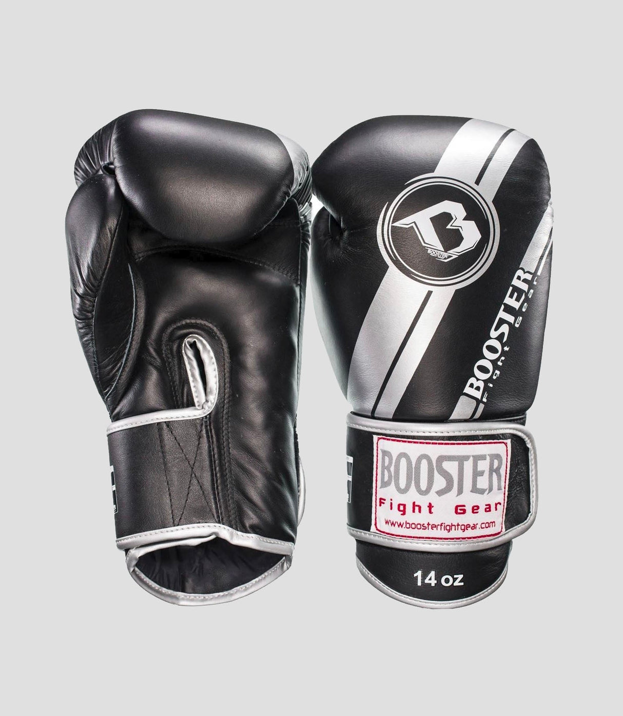 Booster (Kick)Bokshandschoenen - Zwart/Zilver - (Kick)Bokshandschoenen
