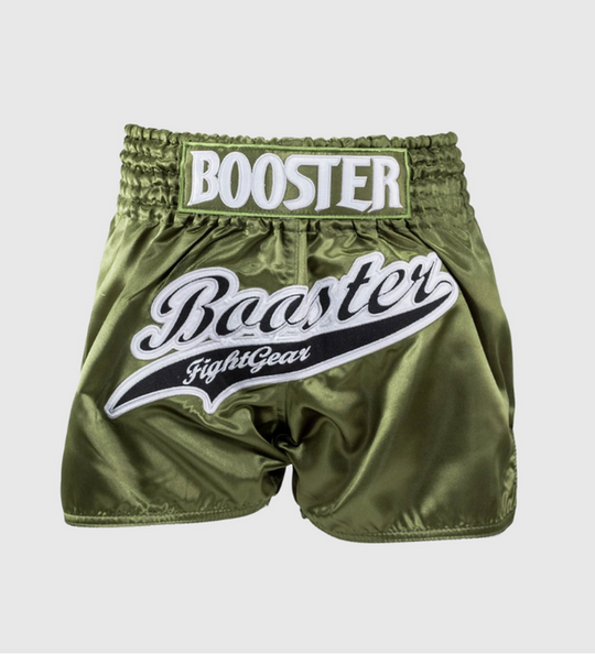 Booster Kickboks Broekje Slugger - Kaki Groen/Zwart/Wit