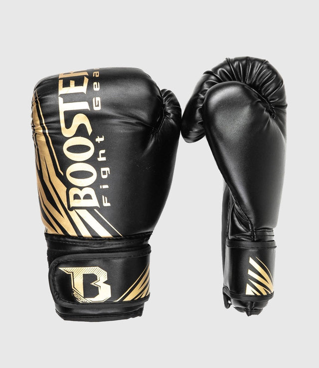 Mănuși de box Booster Kickboks – Negru/Auriu – Copii