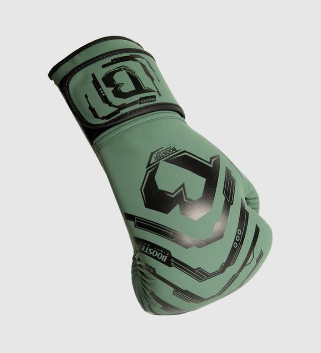 Booster Kickboks Handschoenen Youth Elite Kids - Kaki/Zwart - (Kick)Bokshandschoenen