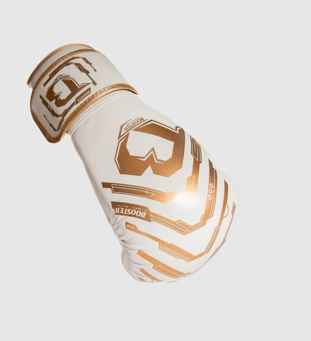 Booster Kickboks Handschoenen Youth Elite Kids - Wit/Goud - (Kick)Bokshandschoenen