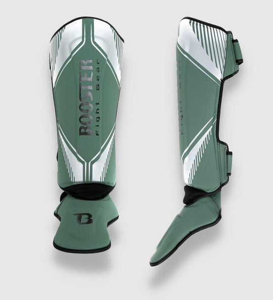 Booster Kickboks Scheenbeschermers Bangkok - Groen/Zilver/Zwart