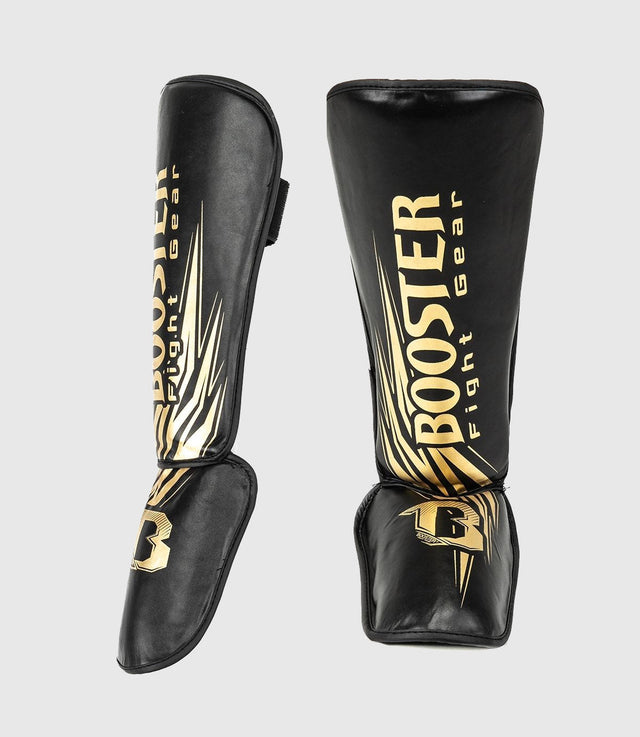 Ochraniacze na piszczele Booster Kickboks Kids – Czarne/Złote – Ochraniacze na piszczele