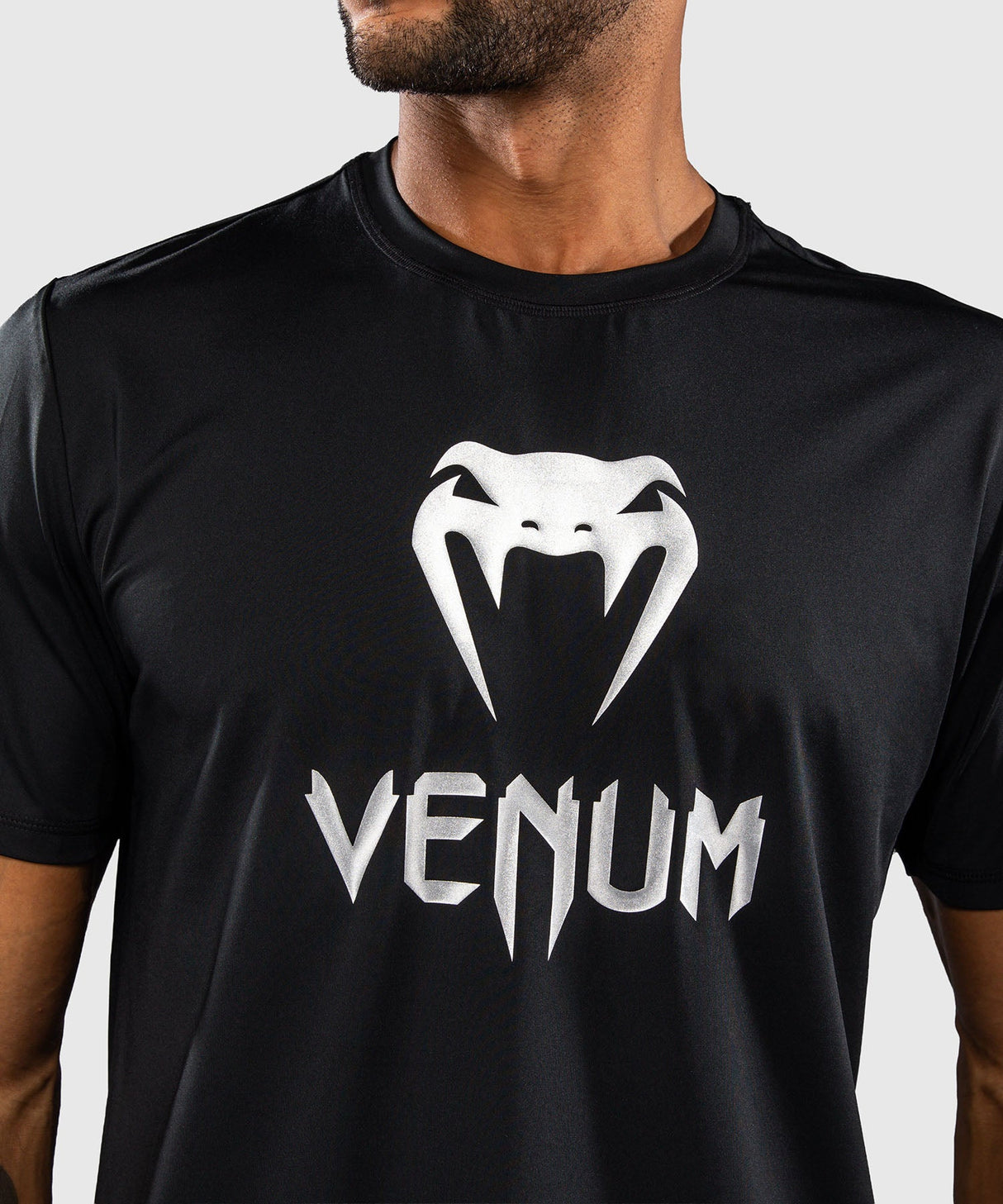 Venum T-Shirt Classic Dry Tech - Zwart/Zilver