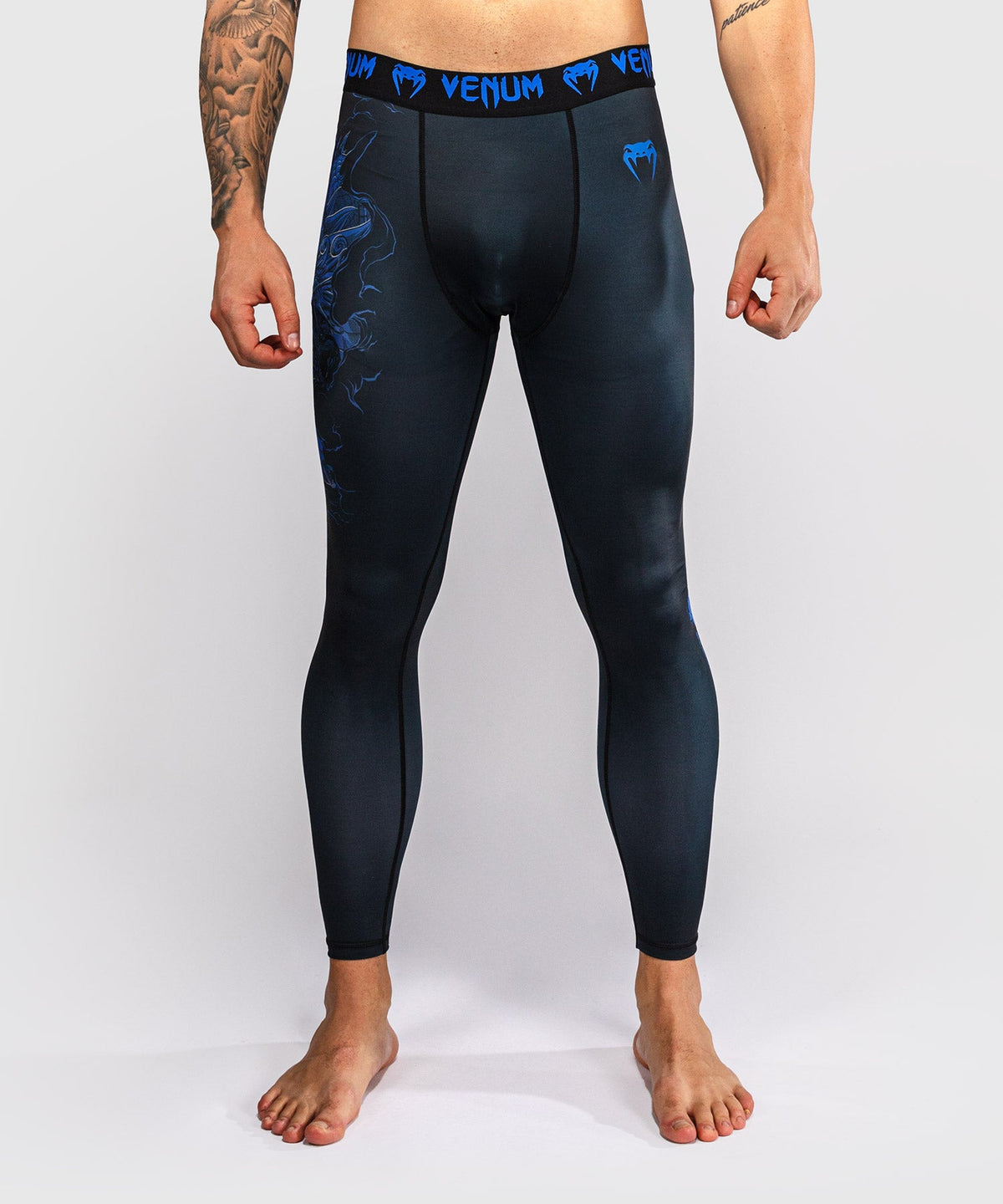 Venum Compressiebroek Thunder Dragon - Zwart/Koningsblauw