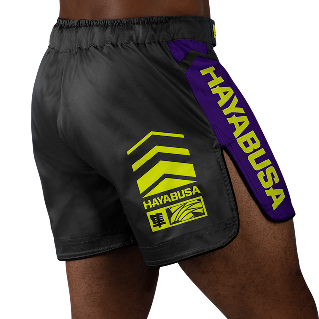 Hayabusa MMA Shorts Icon - Black/Neon