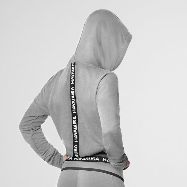 Camisola com capuz Hayabusa Cozy Fleece para mulher – Cinzento