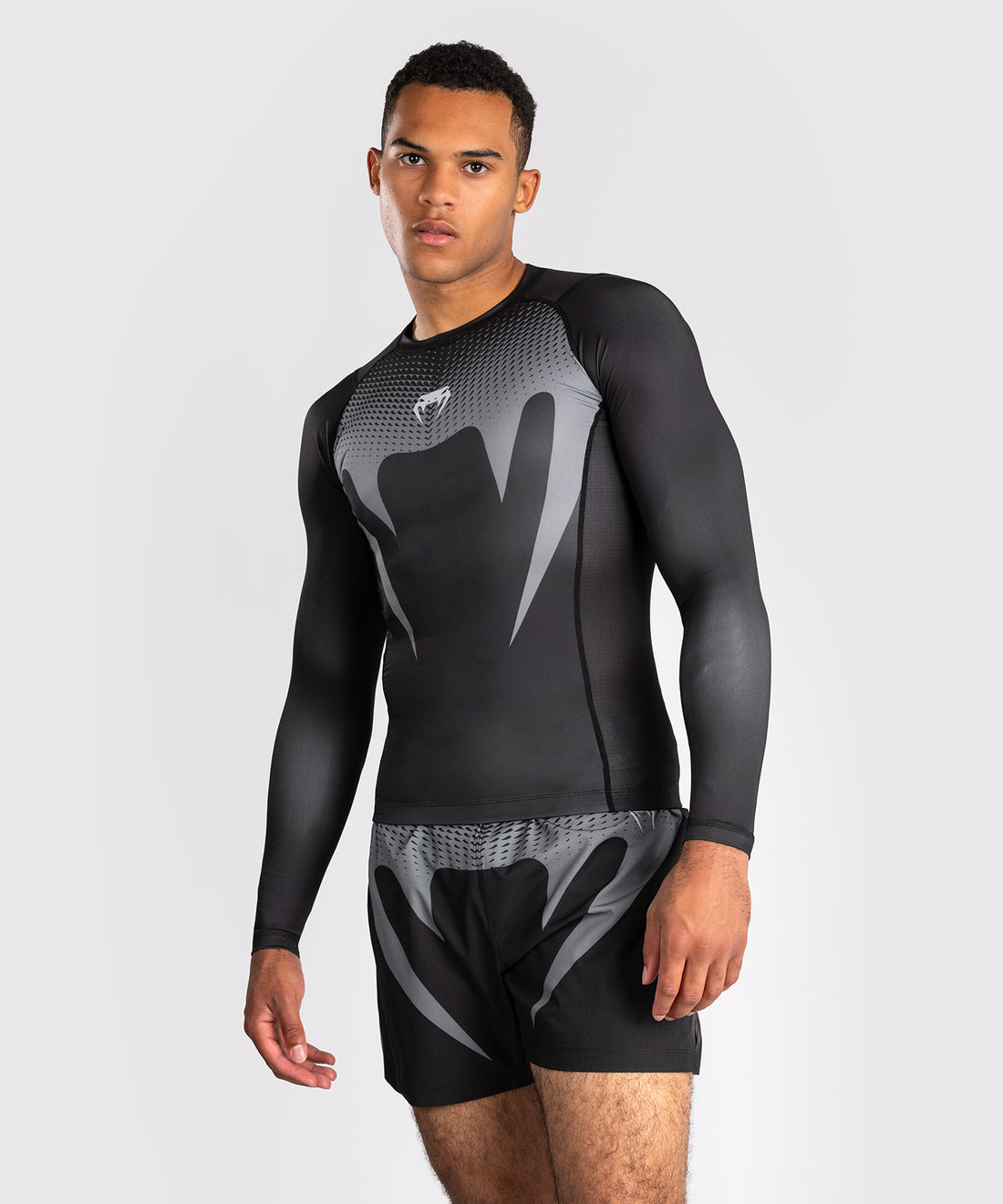 Venum No Gi Rashguard Lange Mouwen - Zwart/Zilver