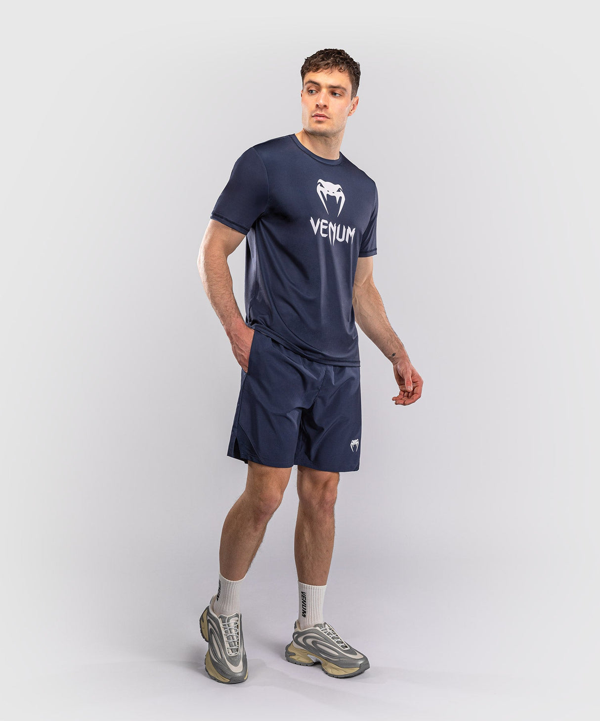 Venum T-Shirt Classic Dry Tech - Marineblauw/Wit