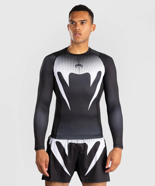 Venum No-Gi Rashguard Long Sleeve - Black/White