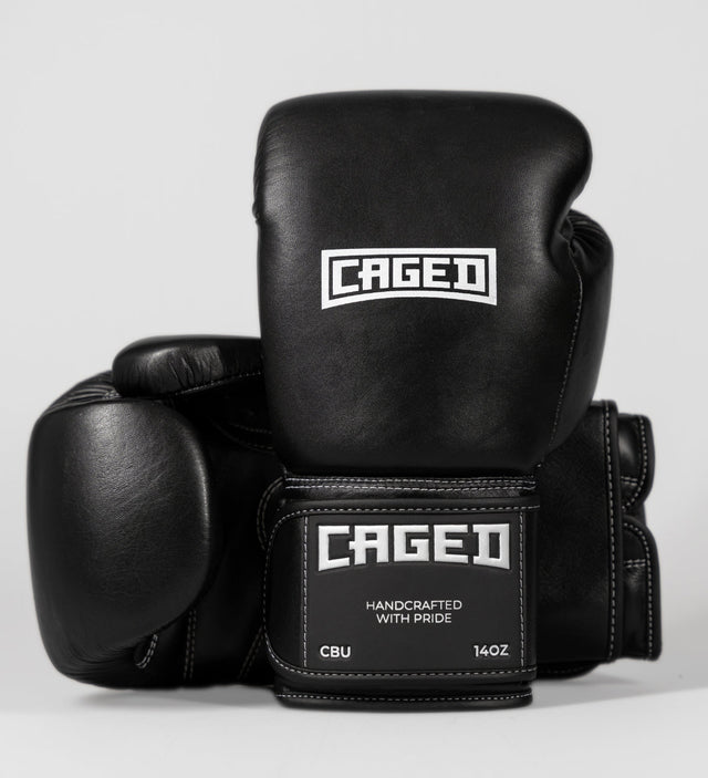Caged (Kick)Bokshandschoenen ’X’ Series - Zwart/Wit - (Kick)Bokshandschoenen