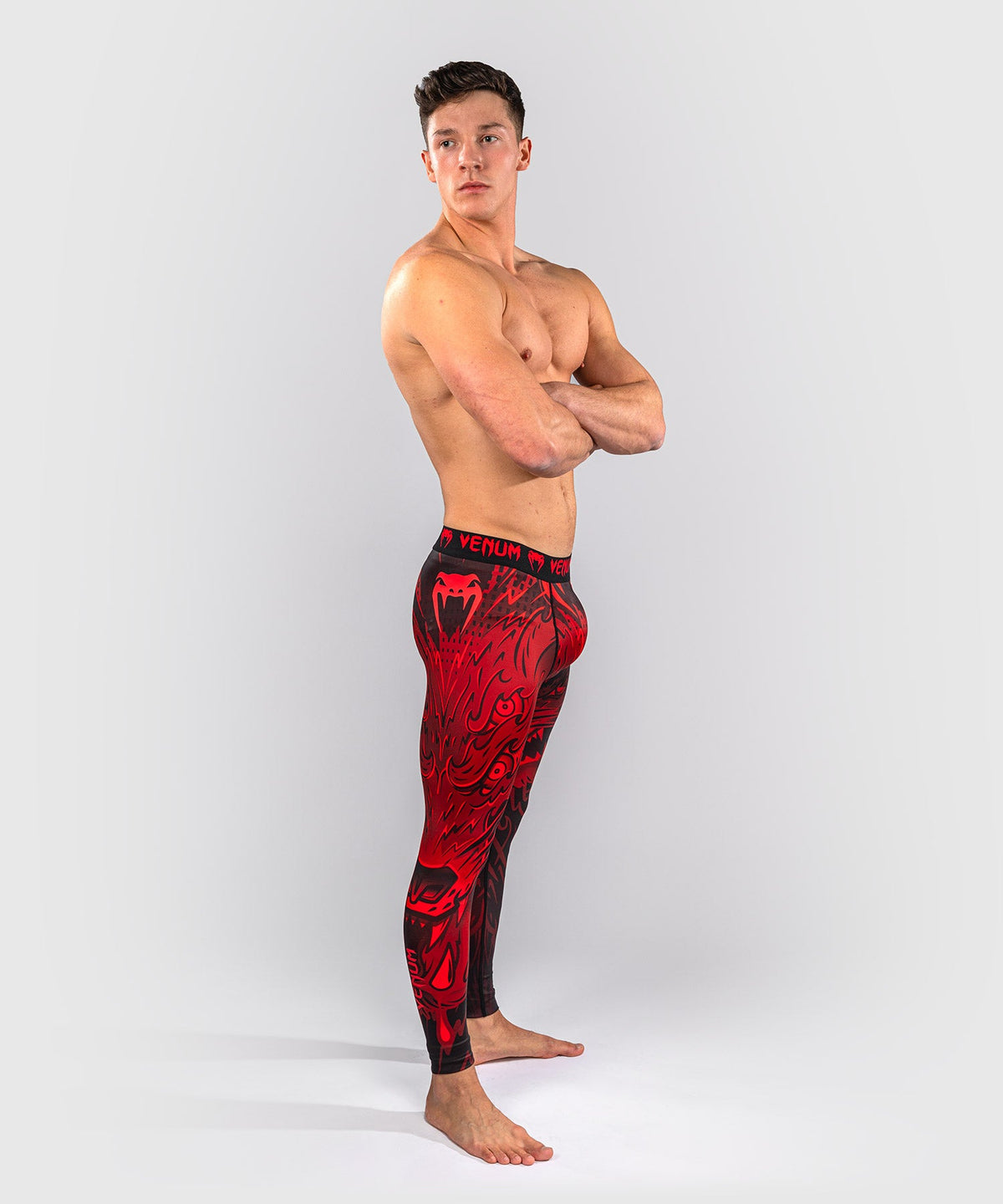 Venum Compressiebroek Wolf Atak - Zwart/Rood