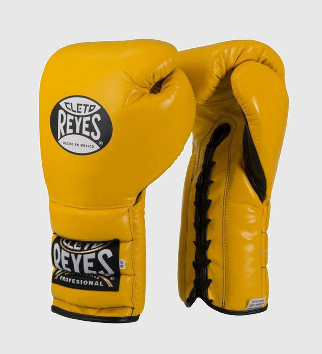 Cleto Reyes Boxhandschuhe mit Schnürsystem – Gelb – Boxhandschuhe