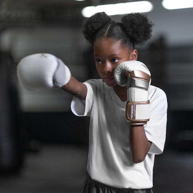Hayabusa Boxing Gloves T3 Kids – White/Gold