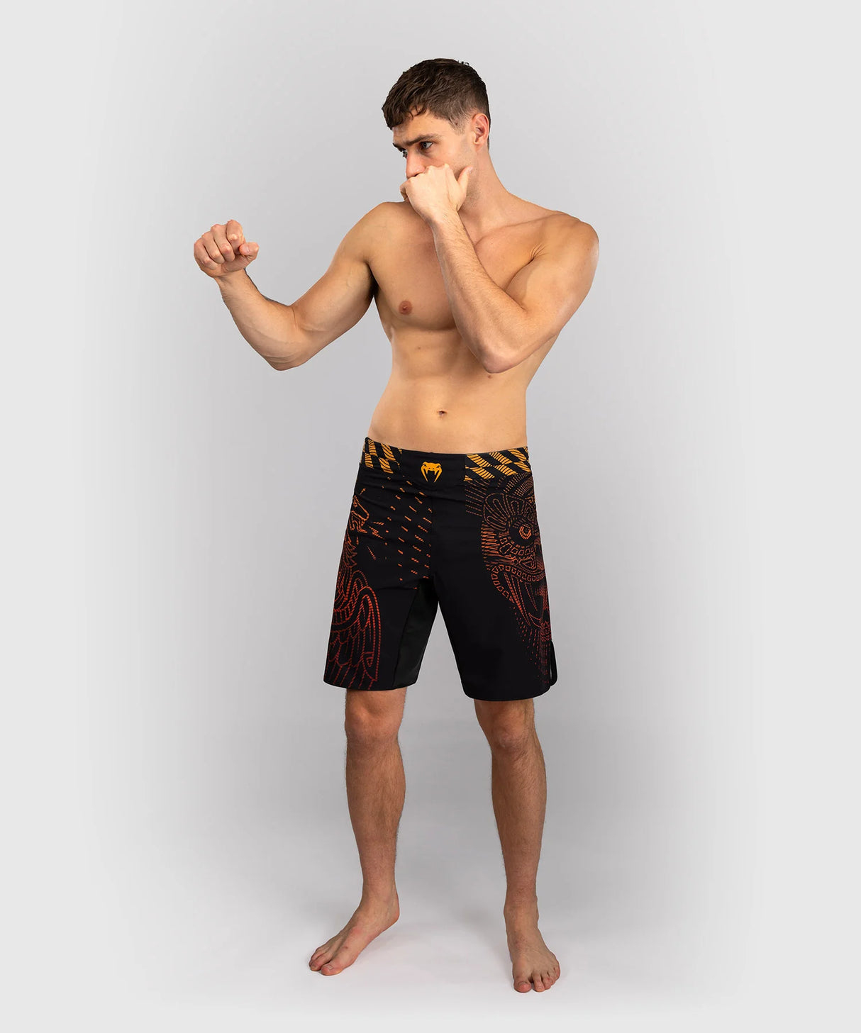 Venum MMA Shorts Quetzal Fury - Zwart/Rood/Goud