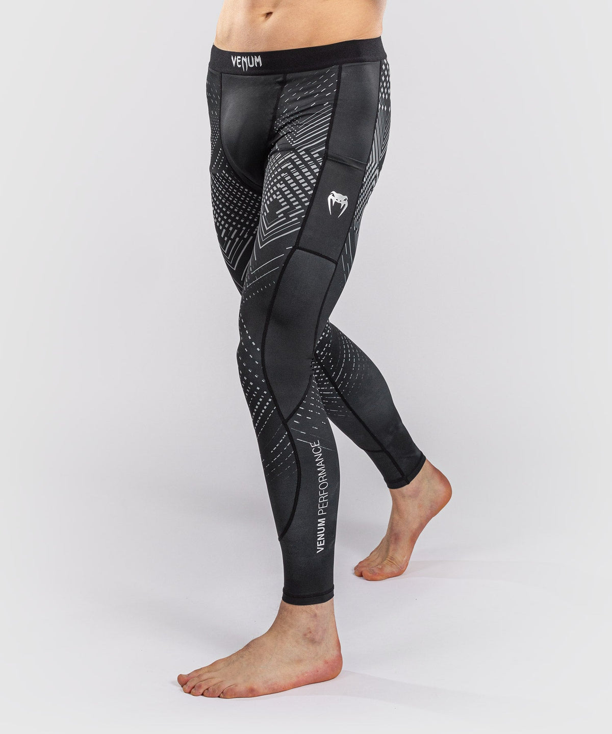 Venum Compressiebroek Midnight Fury - Zwart/Grijs/Zilver