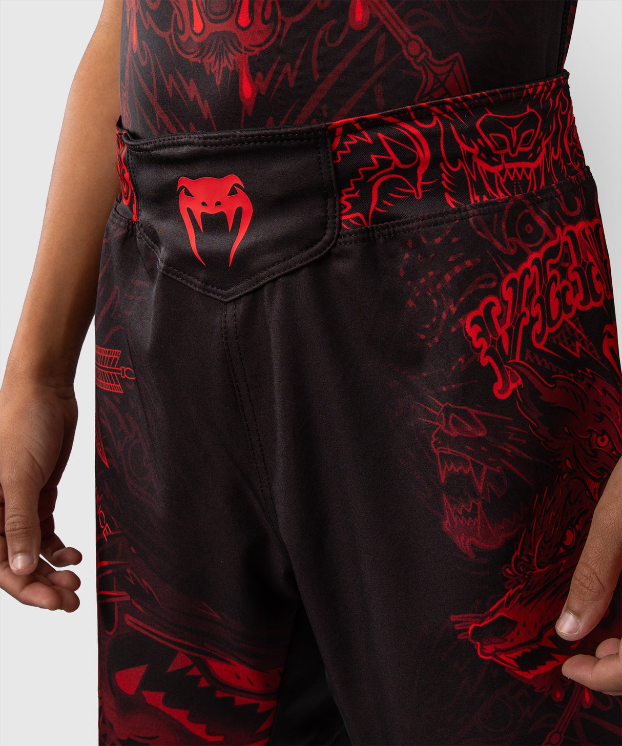 Venum MMA Shorts Wolf Atak Kids - Zwart/Rood