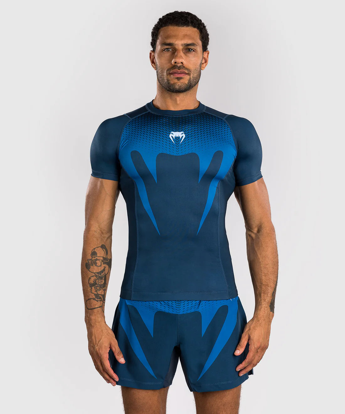 Venum No Gi Rashguard Korte Mouwen - Blauw