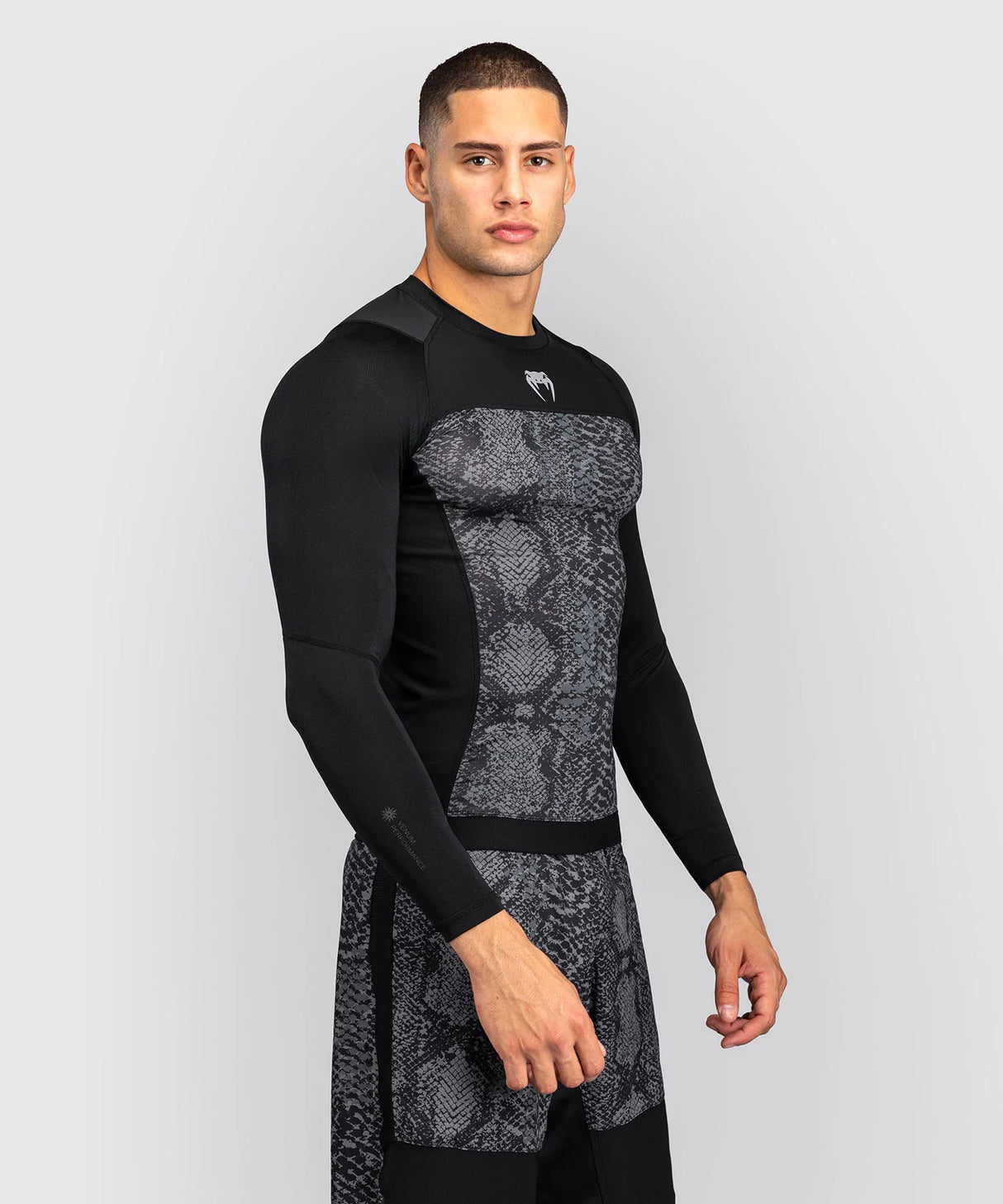 Venum Rashguard Lange Mouwen G-Fit Scales - Zwart/Grijs