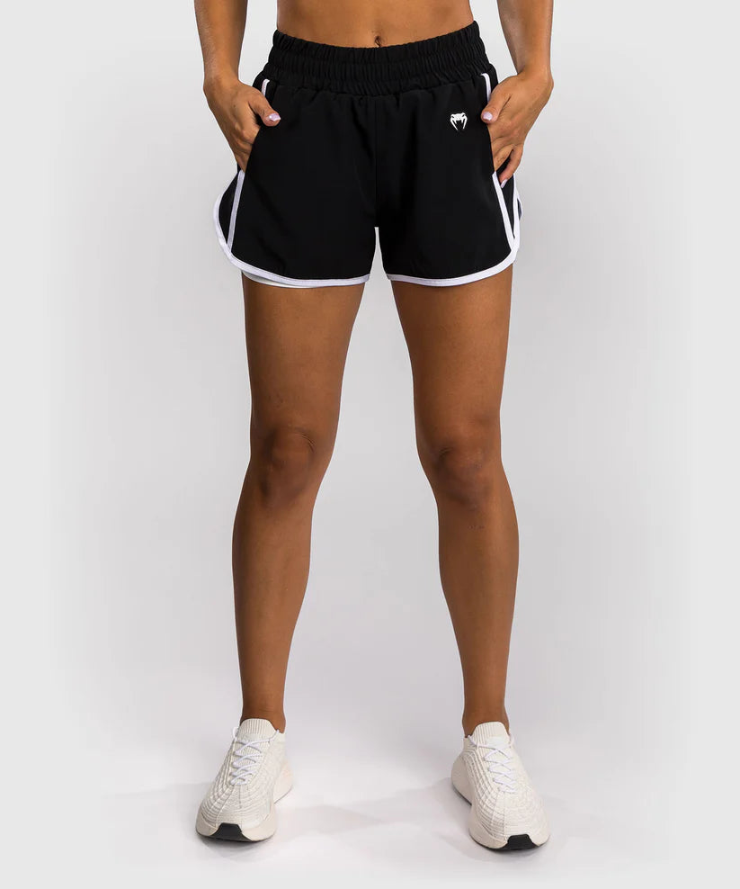 Venum Damen-Trainingsshorts Twilight – Schwarz/Weiß