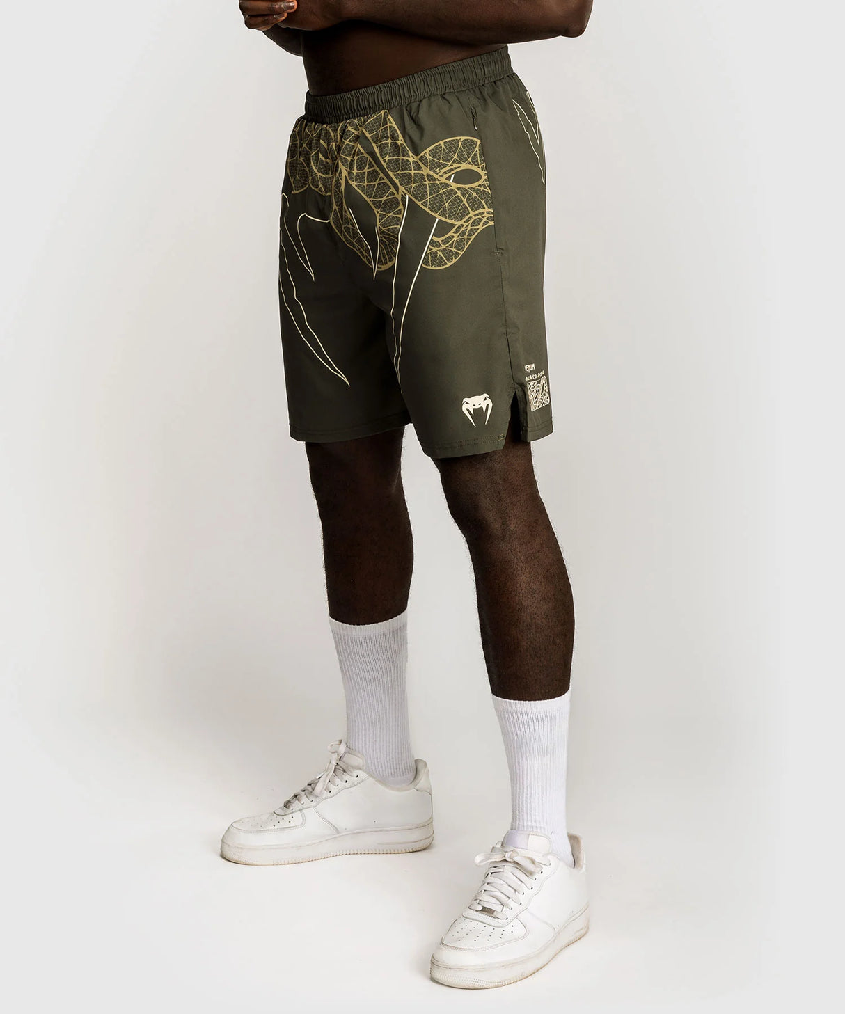 Venum Training Shorts Serpenti - Kaki Groen