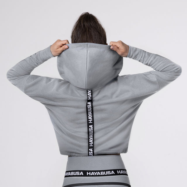 Camisola com capuz Hayabusa Cozy Fleece para mulher – Cinzento