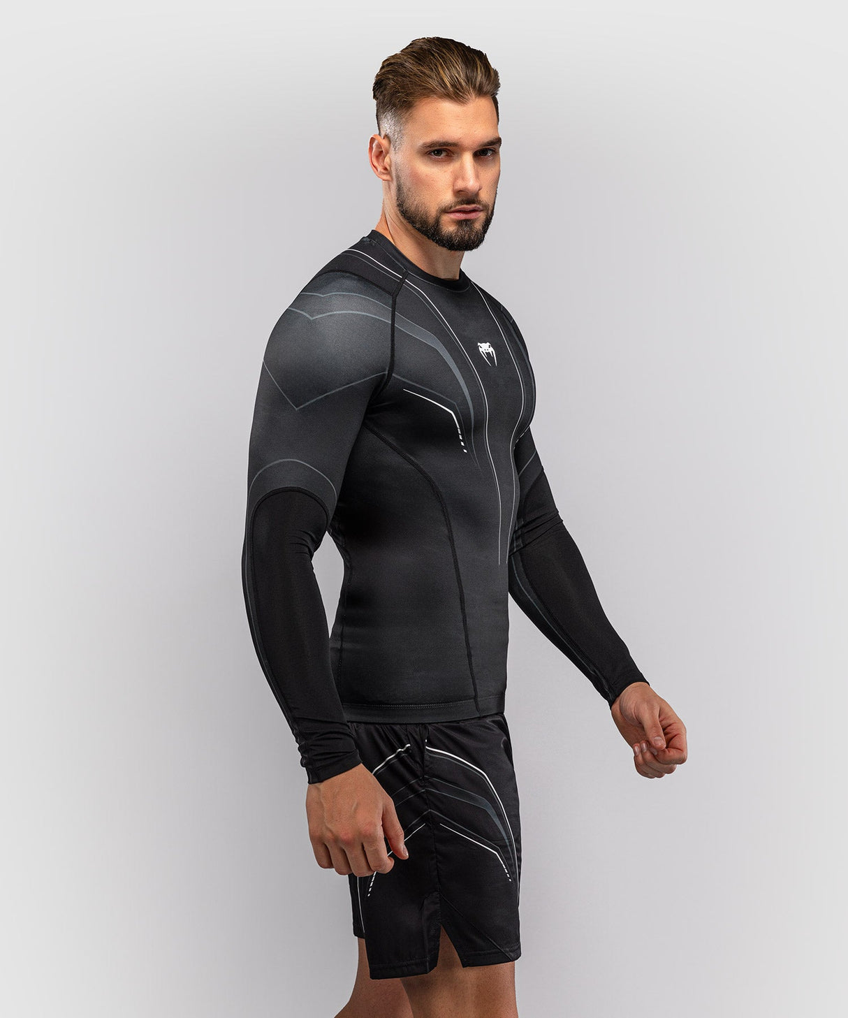 Venum Rashguard Streamline - Zwart/Wit