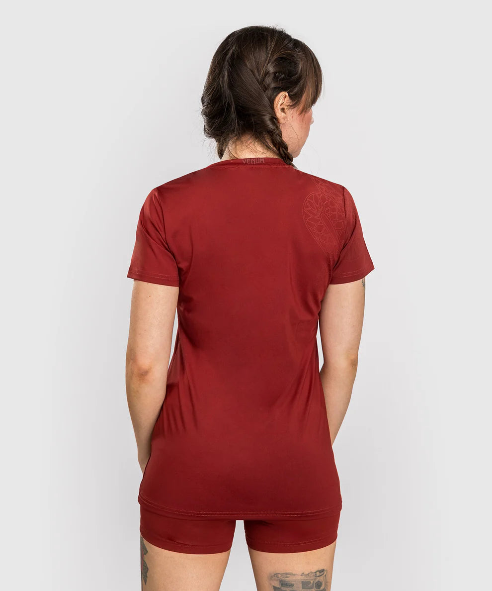 Venum Dames Dry Tech T-Shirt Serpenti - Burgundy
