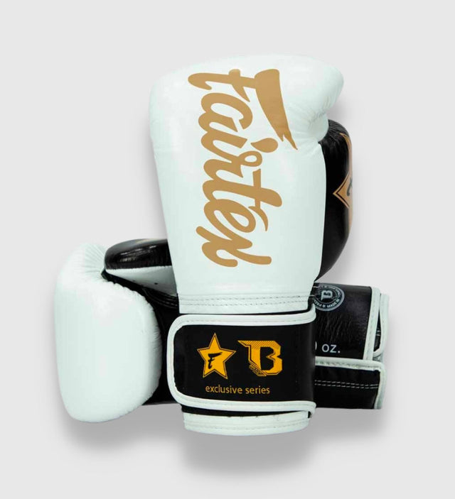 Fairtex Boksehandsker FXB V2 - Hvid/Sort/Guld - Boksehandsker