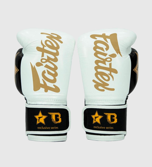 Fairtex Boksehandsker FXB V2 - Hvid/Sort/Guld - Boksehandsker
