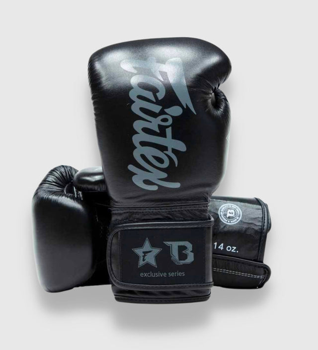 Luvas de boxe Fairtex FXB V2 – Preto/Cinzento