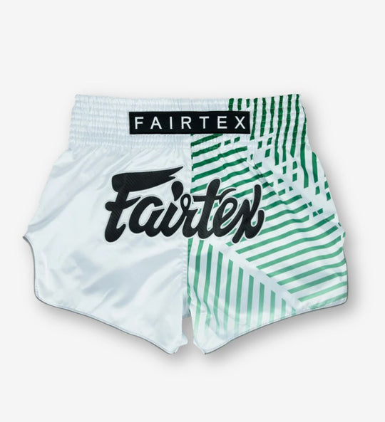 Fairtex Muay Thai Shorts Racer - Wit/Groen