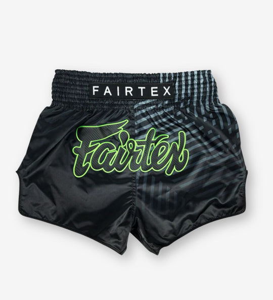 Fairtex Muay Thai Shorts Racer - Zwart/Groen