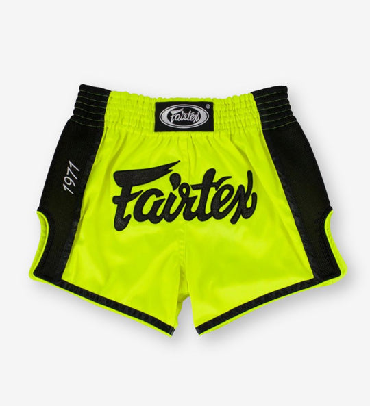 Fairtex Muay Thai Shorts Satoru - Lime Groen/Zwart