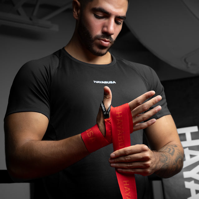 Vendas de boxeo Hayabusa Deluxe – Rojo