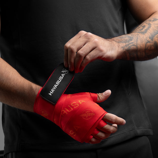 Vendas de boxeo Hayabusa Deluxe – Rojo