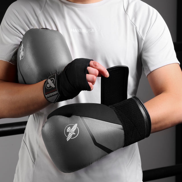 Guantes de boxeo Hayabusa E1 – Gris/Negro