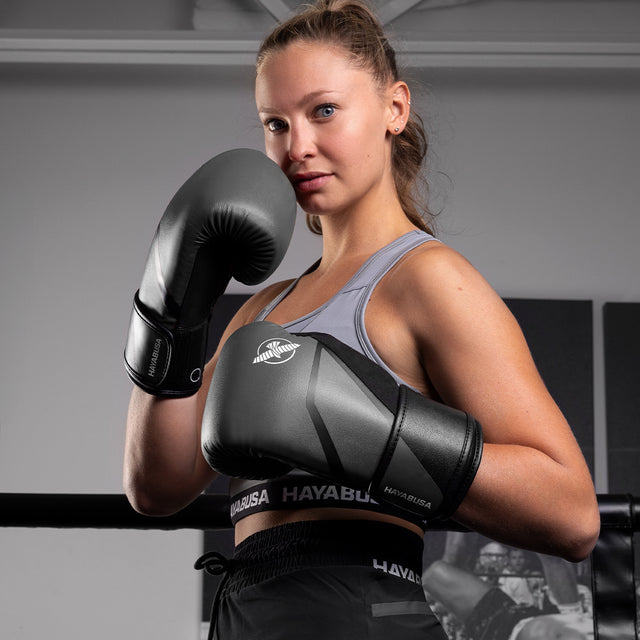 Guantes de boxeo Hayabusa E1 – Gris/Negro
