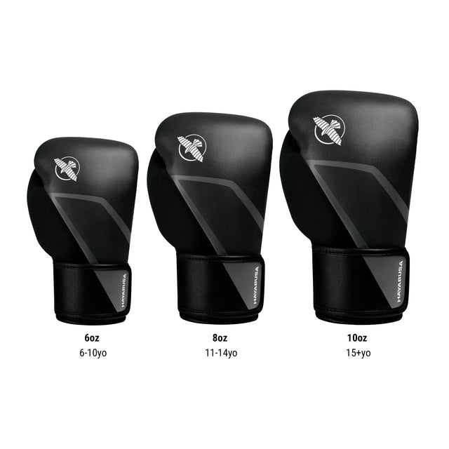 Gants de boxe Hayabusa E1 Enfant – Noir/Gris