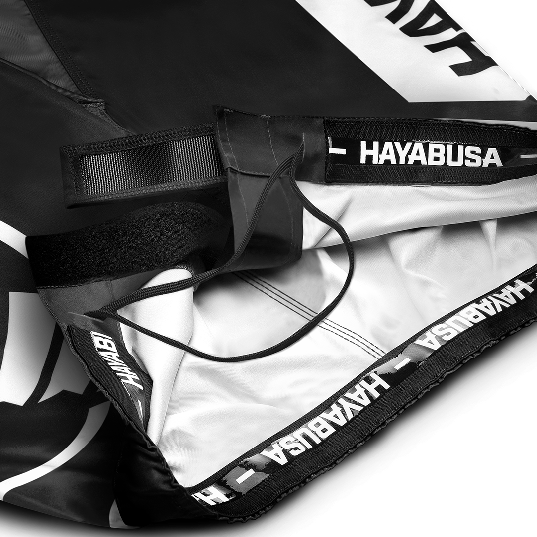 Hayabusa MMA Shorts Icon Lang - Zwart/Wit